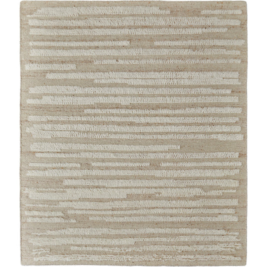 Ashby Transitional Stripes Rug - 8910F by Feizy in white, tan. Made from wool in a unique style.