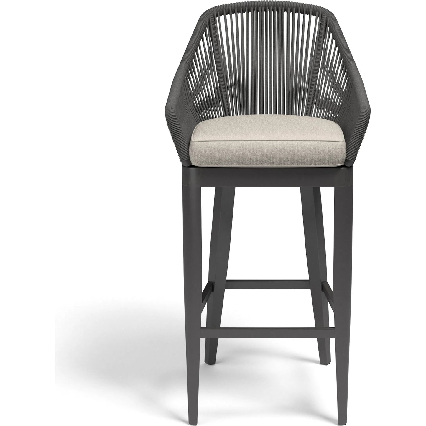007 SI-2167024 | Additional Silo | Milano Outdoor Barstool by Sunset West in slate. Made from olefin rope in a coastal style.