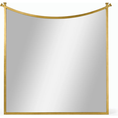 Luxe Curve Accent Mirror by Jonathan Charles in gold and gilded iron. Made from iron in a transitional style.