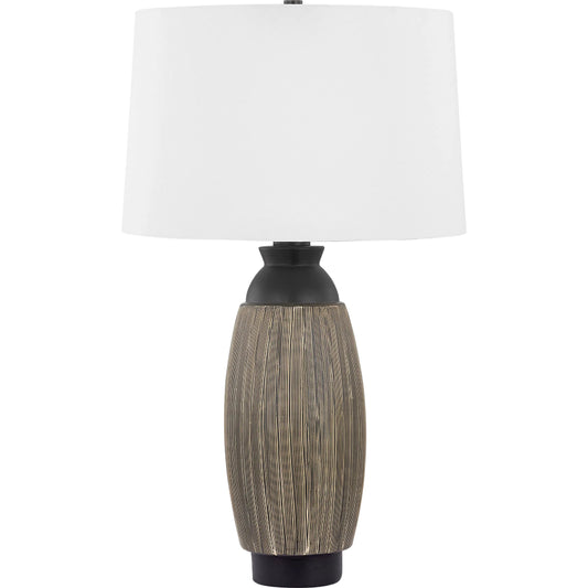 Naseby Table Lamp by Hudson Valley in distressed bronze, ceramic cultured black. Made from ceramic in a unique style.