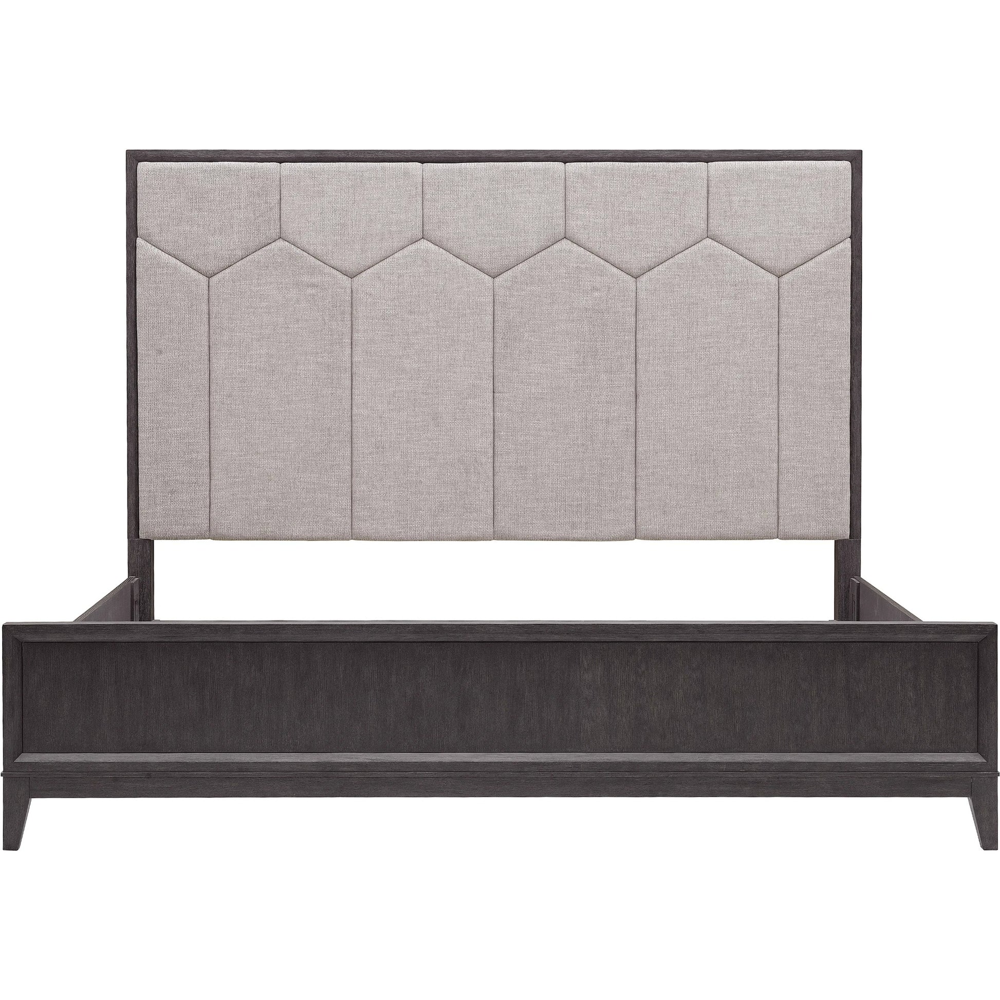 Quincy Upholstered Bed by Pulaski Furniture in molasses. Made from ash wood veneers in a unique style.