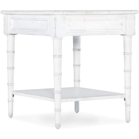 Charleston End Table by Hooker Furniture. Made from maple veneers, resin in a modern style.