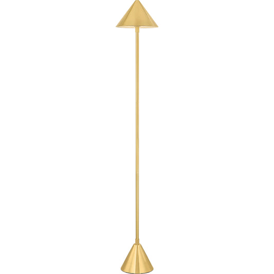Salma Rechargeable Floor Lamp by Hudson Valley in aged brass. Made from steel in a unique style.