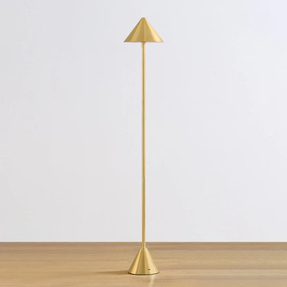 Salma Rechargeable Floor Lamp by Hudson Valley in aged brass. Made from steel in a transitional style.