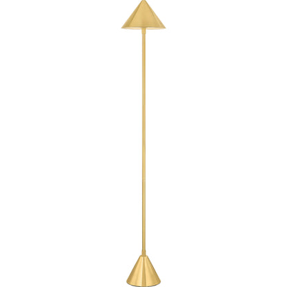 Salma Rechargeable Floor Lamp by Hudson Valley in aged brass. Made from steel in a transitional style.