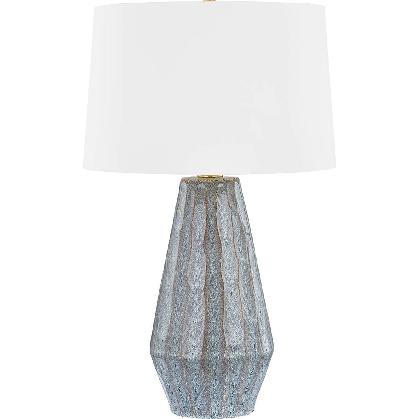 001 SI-2388095 | Primary Silo | Alloway Table Lamp by Hudson Valley in aged brass, ceramic swept coast. Made from ceramic in a eclectic & global style.
