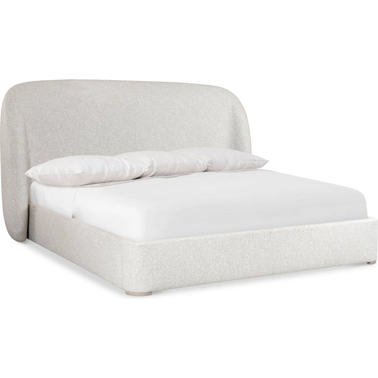 Loggia Shelter Bed by Bernhardt in beige. Made from fabric in a unique style.