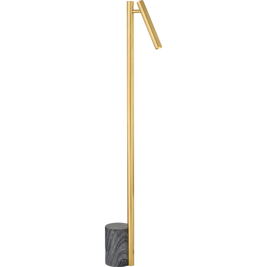 Circleville Floor Lamp by Hudson Valley in aged brass. Made from steel in a unique style.