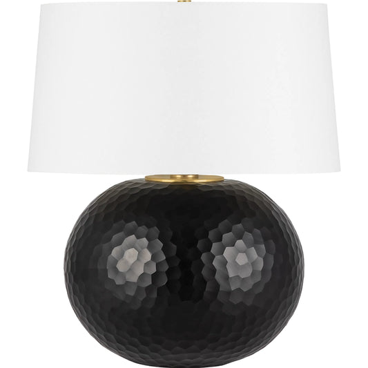 Dashville Table Lamp by Hudson Valley in aged brass. Made from glass in a unique style.