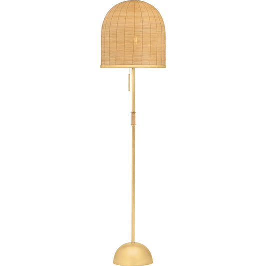 Darfield Floor Lamp by Hudson Valley in aged brass. Made from unique in a rustic style.