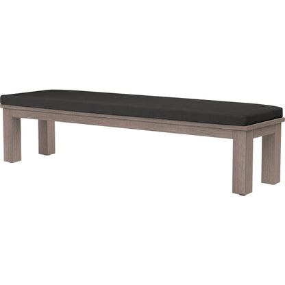 Laguna Outdoor Dining Bench by Sunset West in browns. Made from aluminum in a modern style.