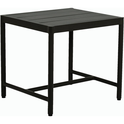 Pietra Outdoor End Table by Sunset West in graphite. Made from olefin rope in a modern style.