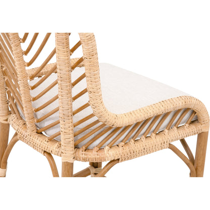 Laguna Counter Stool by Essentials For Living in white. Made from polyethylene, 100% olefin fabric, foam in a coastal style.