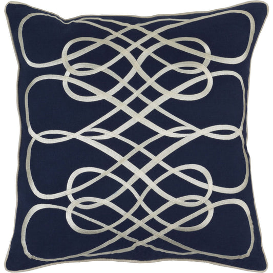Leah Pillow - 33652 by Surya. Made from 55% linen, 45% cotton in a modern style.