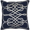 Navy, Beige / Down Feather / 18" x 18"