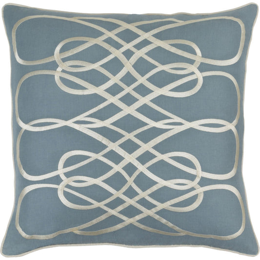 Leah Pillow - 33652 by Surya. Made from 55% linen, 45% cotton in a modern style.