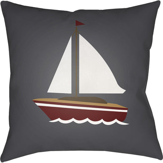 Sail Pillow - 25124 by Livabliss. Made from front: 100% polyester, back: 100% polyester in a coastal style.
