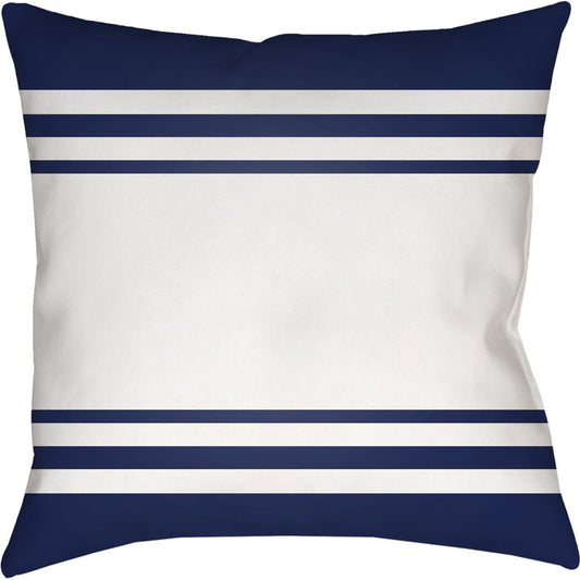 Lake Stripes Pillow - 15499 by Livabliss. Made from front: 100% polyester, back: 100% polyester in a coastal style.
