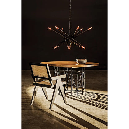 Lex Chandelier by Noir. Made from metal in a modern style.