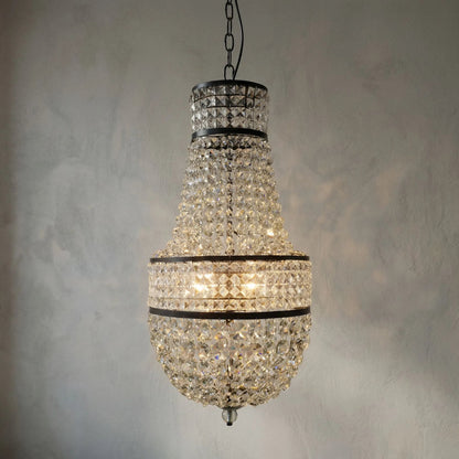 Anna Chandelier by Noir in metal, glass. Made from metal, glass in a modern style.