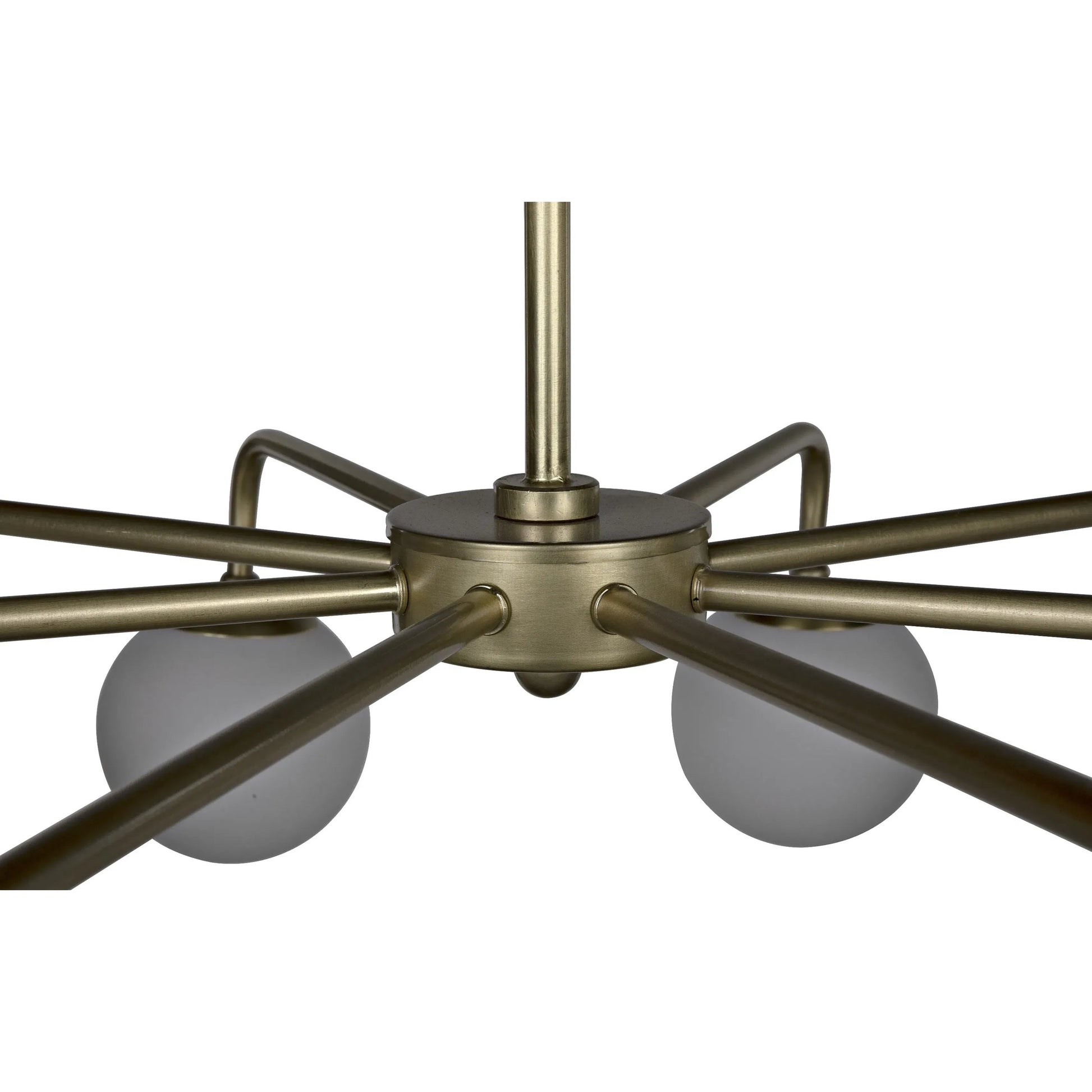 Larenta Chandelier by Noir in antique brass. Made from metal, glass in a modern style.