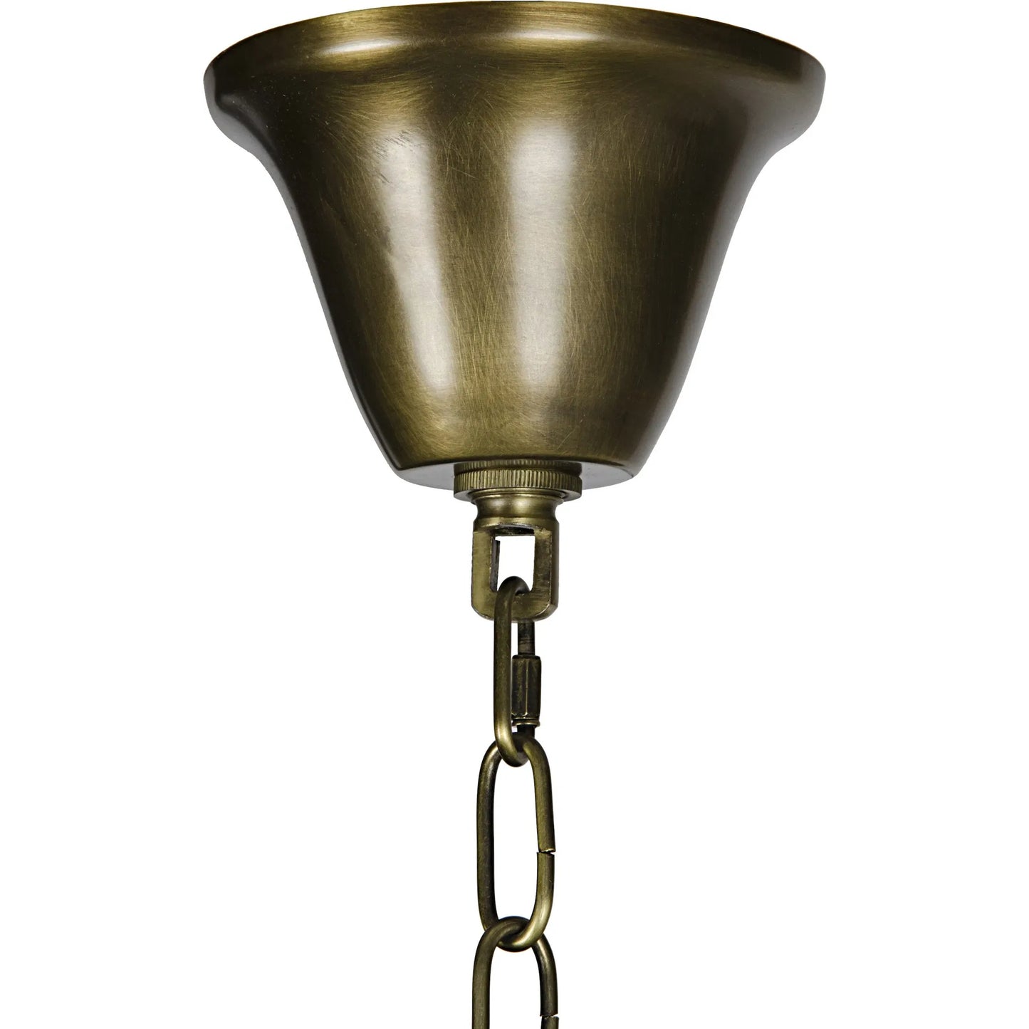 007 S-335008 | Closeup | Larenta Chandelier by Noir in antique brass. Made from metal, glass in a modern style.