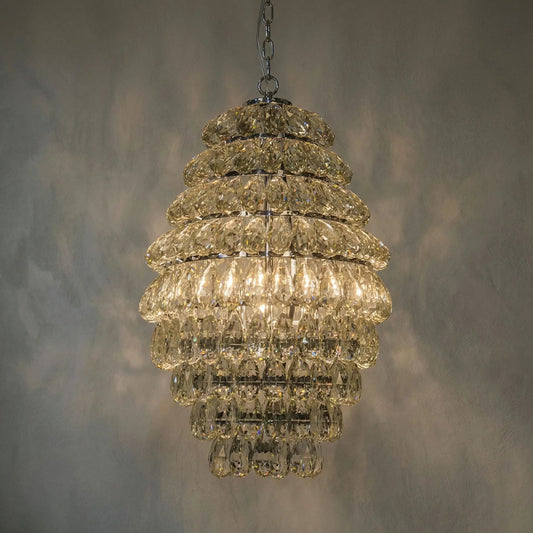 Illumination Chandelier by Noir in chrome. Made from metal, glass in a modern style.