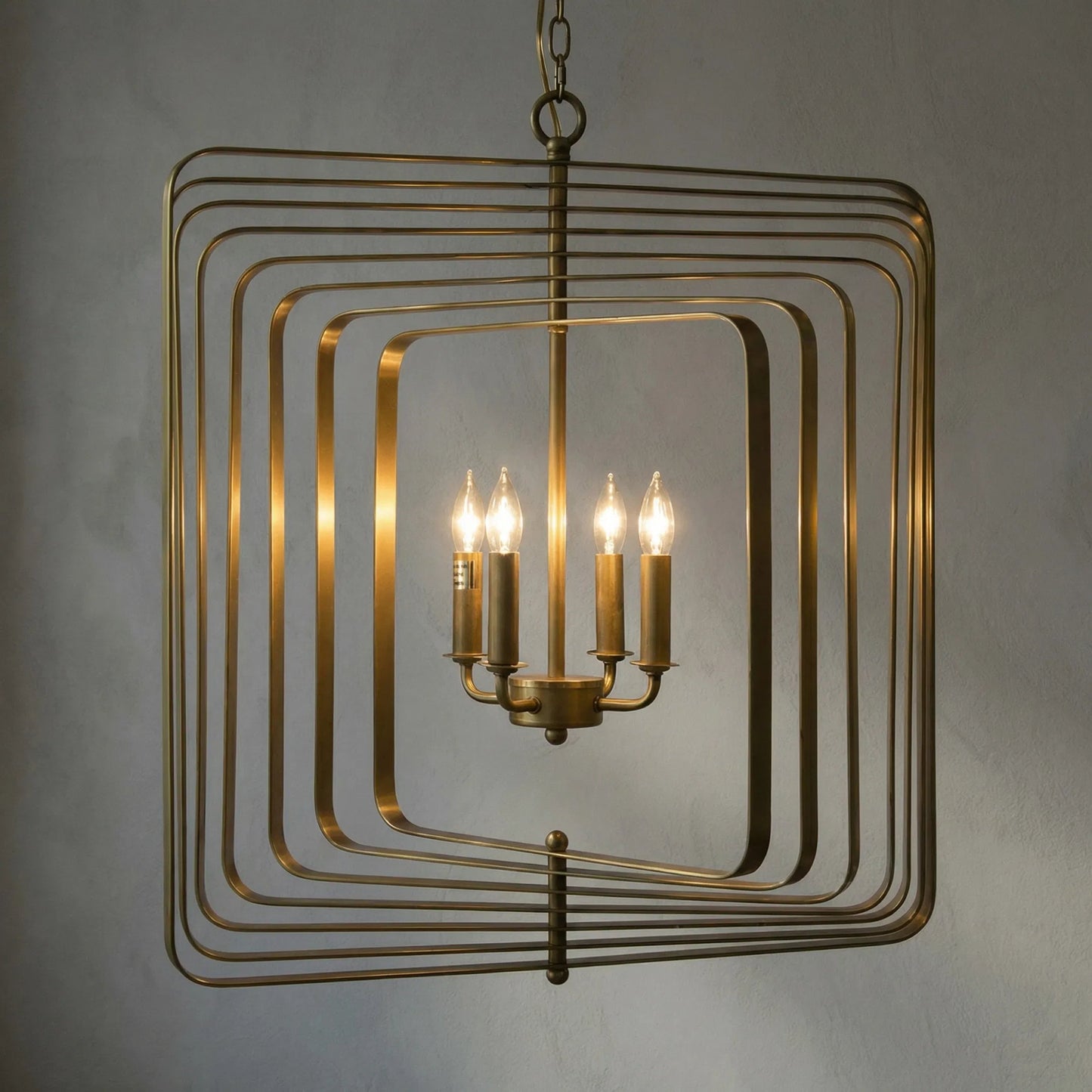 014 S-334678 | Lifestyle | Dimaclema Chandelier by Noir in antique brass. Made from metal in a modern style.