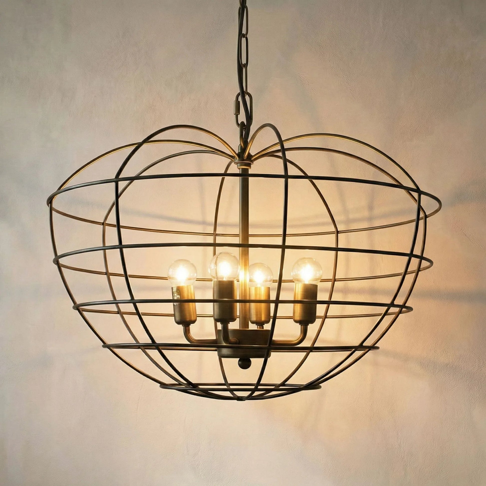 Mo Pendant by Noir in antique brass. Made from metal in a modern style.