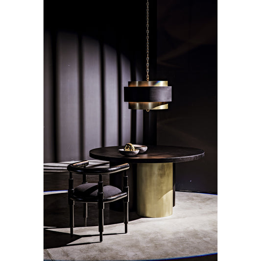 Demetrius Pendant by Noir in antique brass. Made from metal in a modern style.