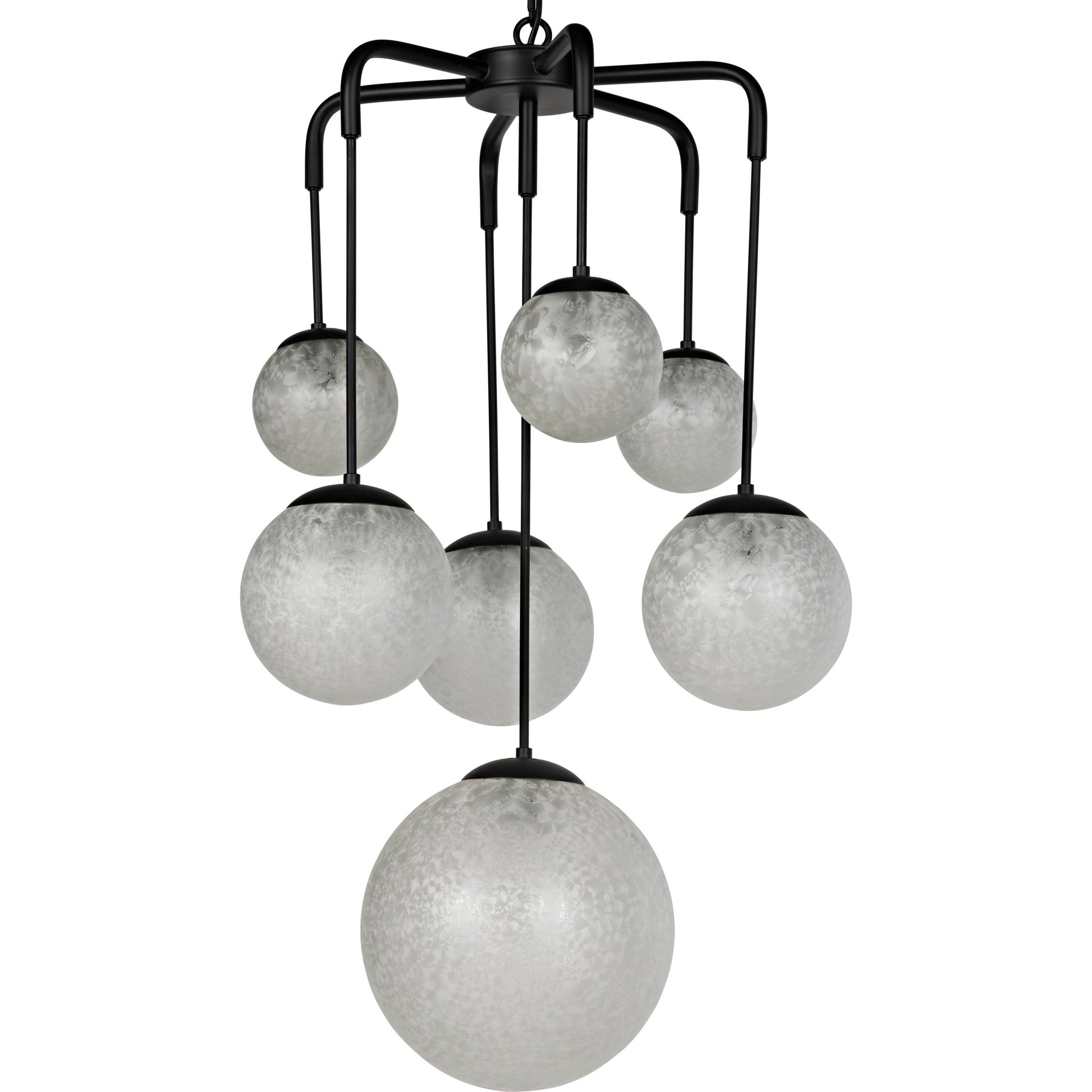 Artemis Chandelier by Noir in black metal. Made from metal in a modern style.