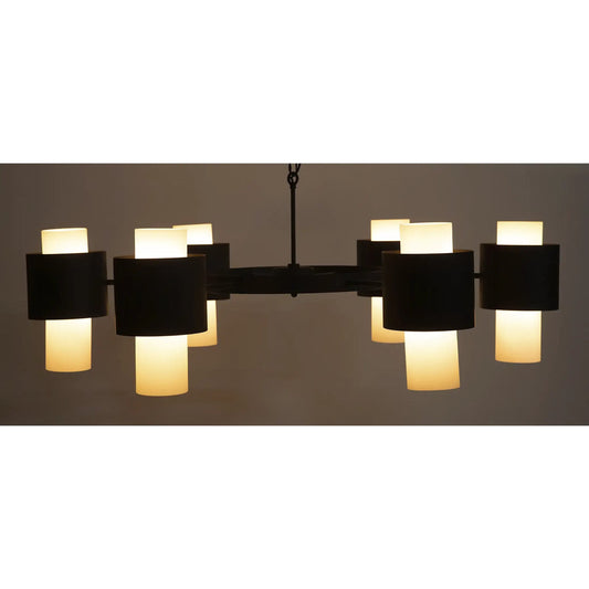 Socrates Chandelier by Noir in black metal. Made from metal in a modern style.