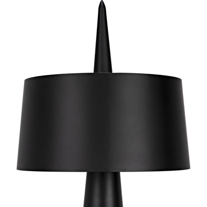 Moray Floor Lamp by Noir in black metal. Made from metal in a eclectic & global style.