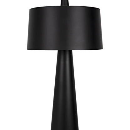 Moray Floor Lamp by Noir in black metal. Made from metal in a eclectic & global style.