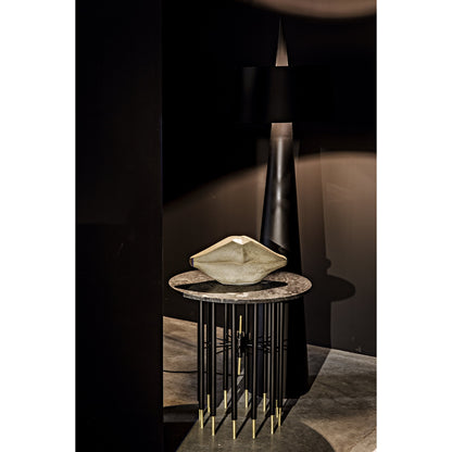 Moray Floor Lamp by Noir in black metal. Made from metal in a eclectic & global style.