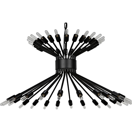 Mancini Chandelier by Noir in black metal. Made from metal in a modern style.