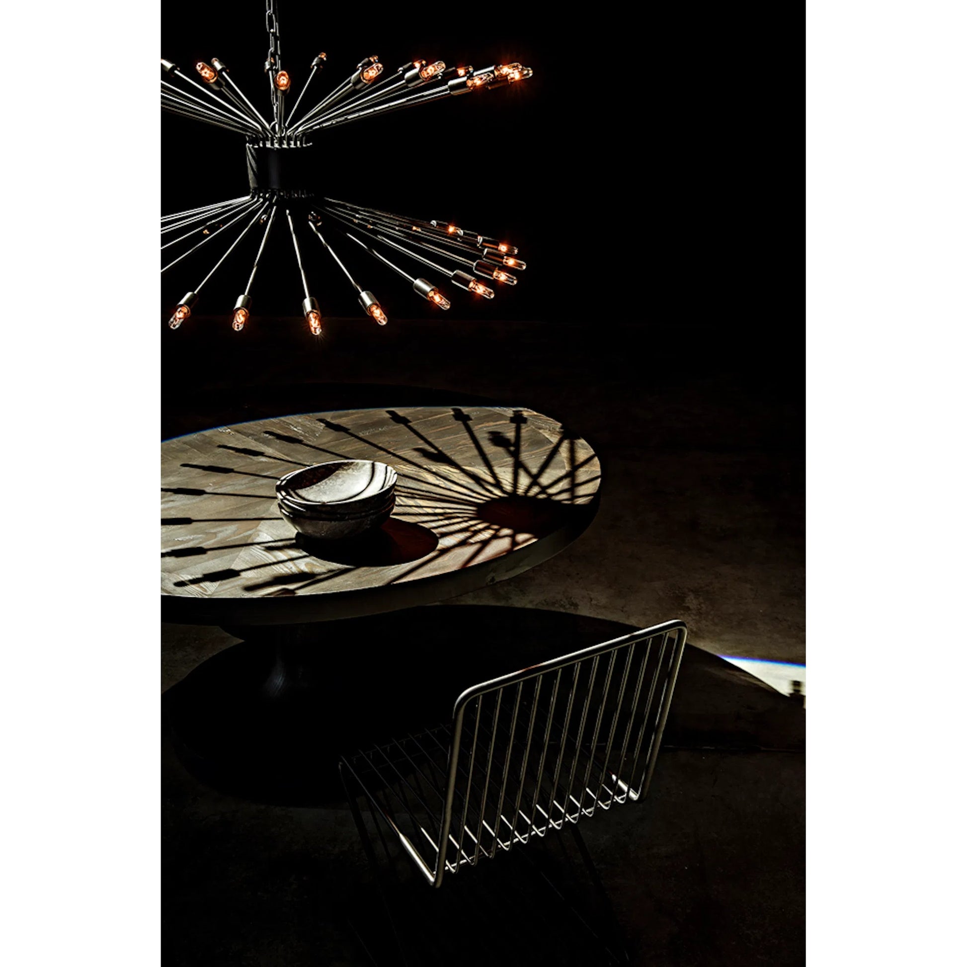 Lamberto Chandelier by Noir in black metal. Made from metal in a modern style.