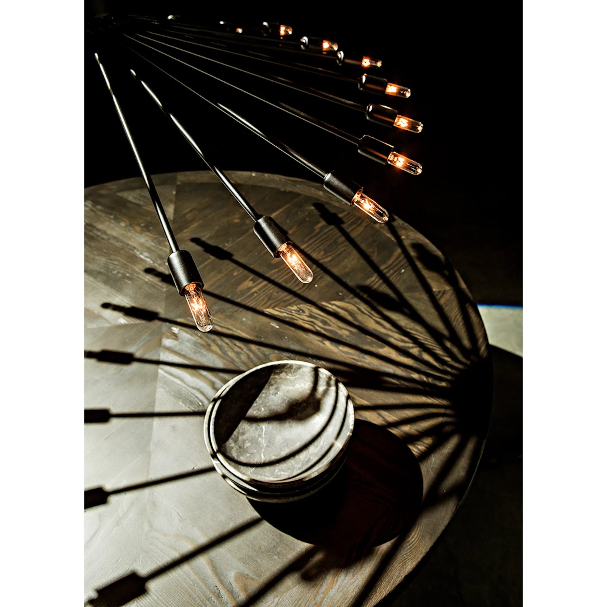 Lamberto Chandelier by Noir in black metal. Made from metal in a modern style.