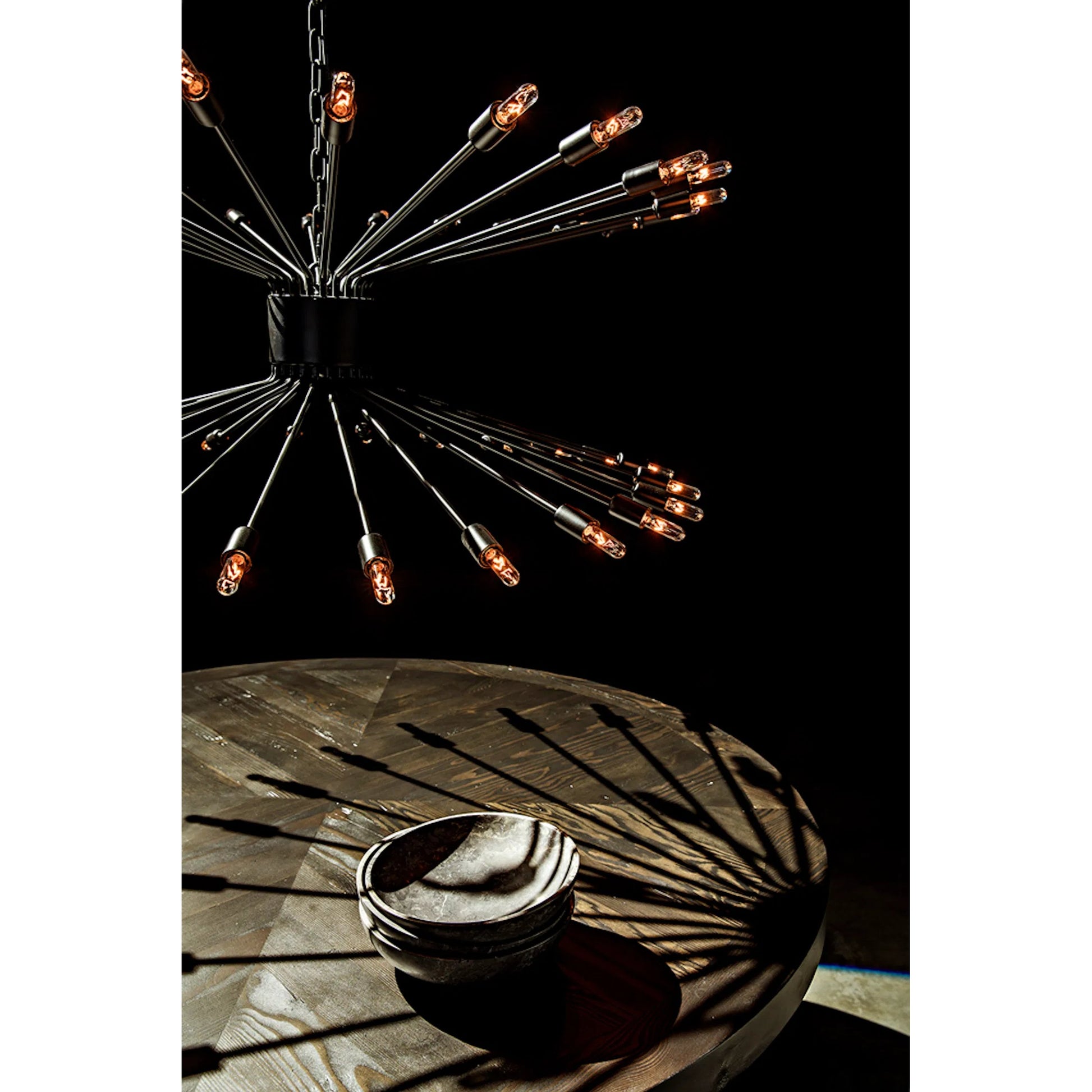 Lamberto Chandelier by Noir in black metal. Made from metal in a modern style.