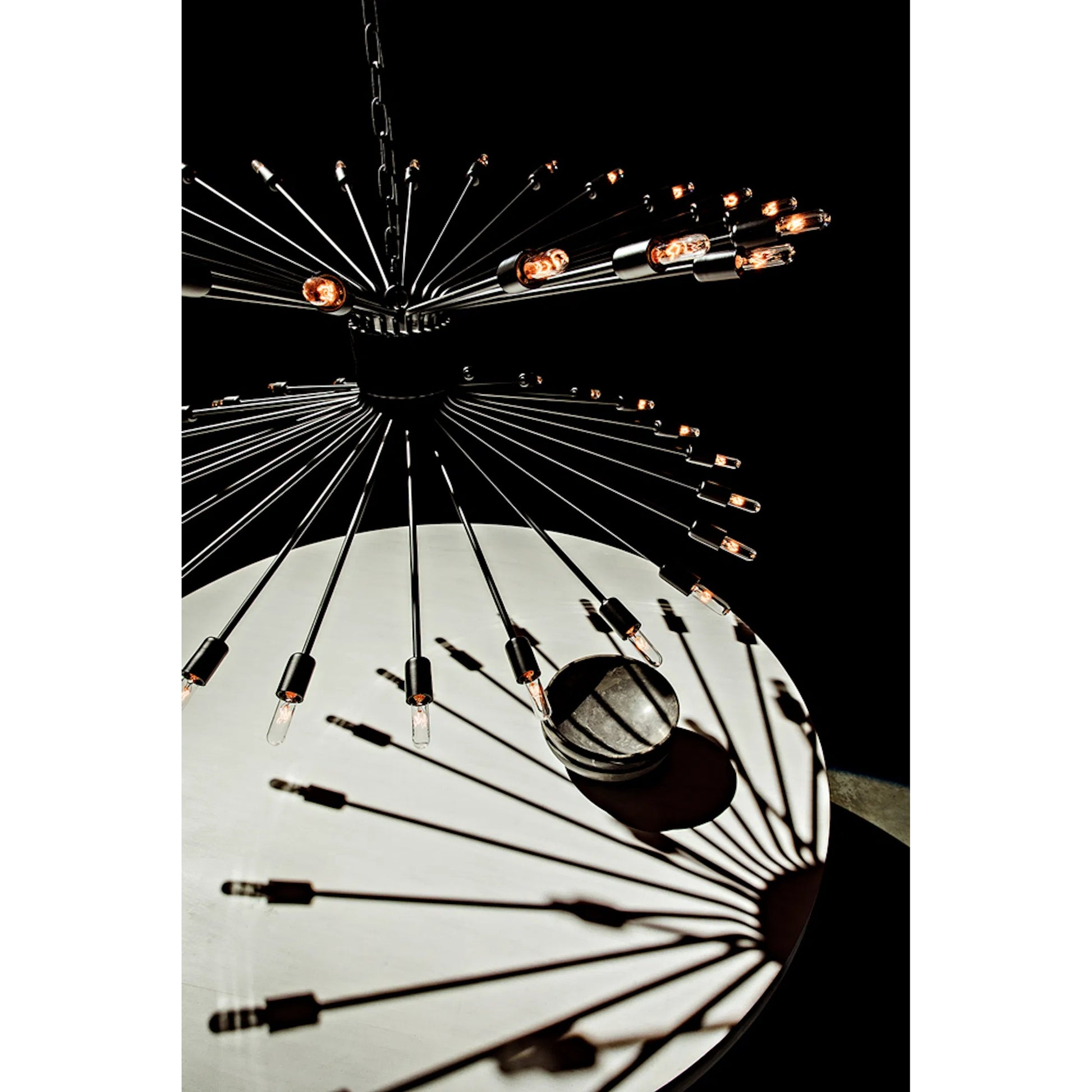 Lamberto Chandelier by Noir in black metal. Made from metal in a modern style.