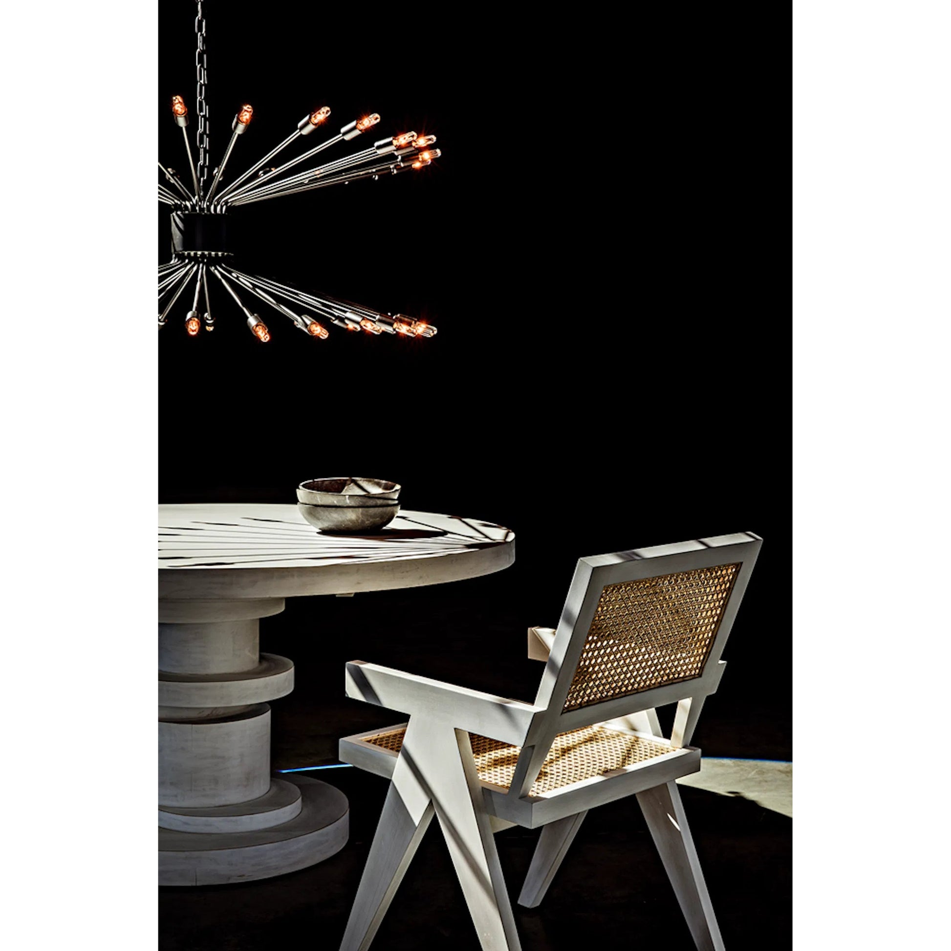 Lamberto Chandelier by Noir in black metal. Made from metal in a modern style.