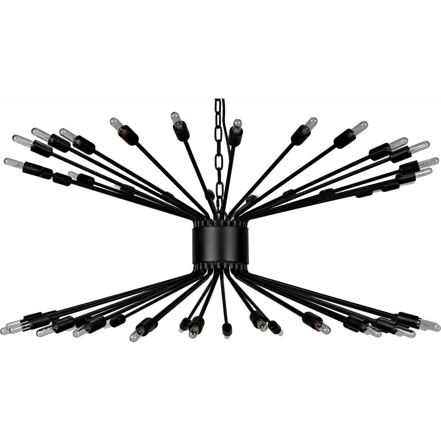 001 SI-1707244 | Primary Silo | Lamberto Chandelier by Noir in black metal. Made from metal in a modern style.