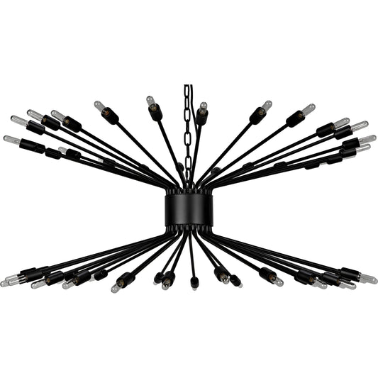 001 SI-1707244 | Primary Silo | Lamberto Chandelier by Noir in black metal. Made from metal in a modern style.