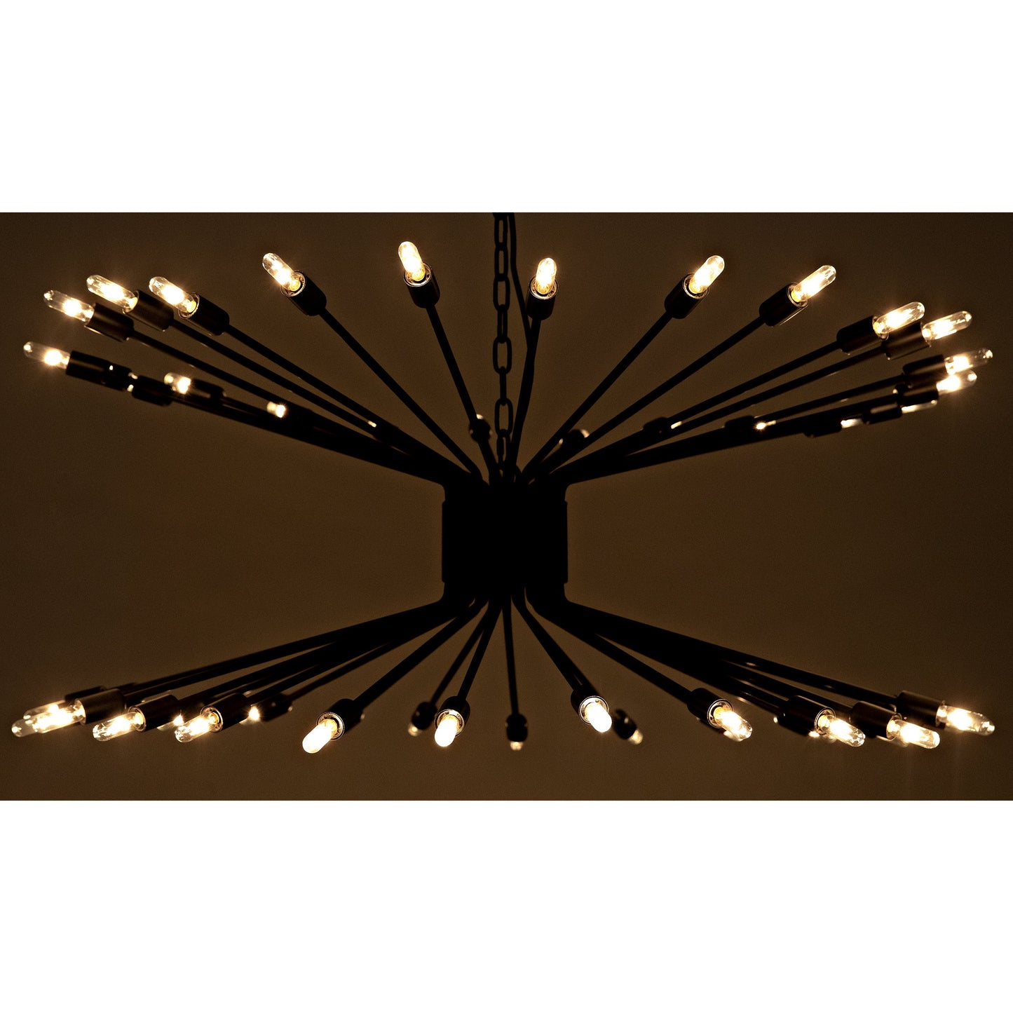 002 SI-1707244 | Closeup | Lamberto Chandelier by Noir in black metal. Made from metal in a modern style.