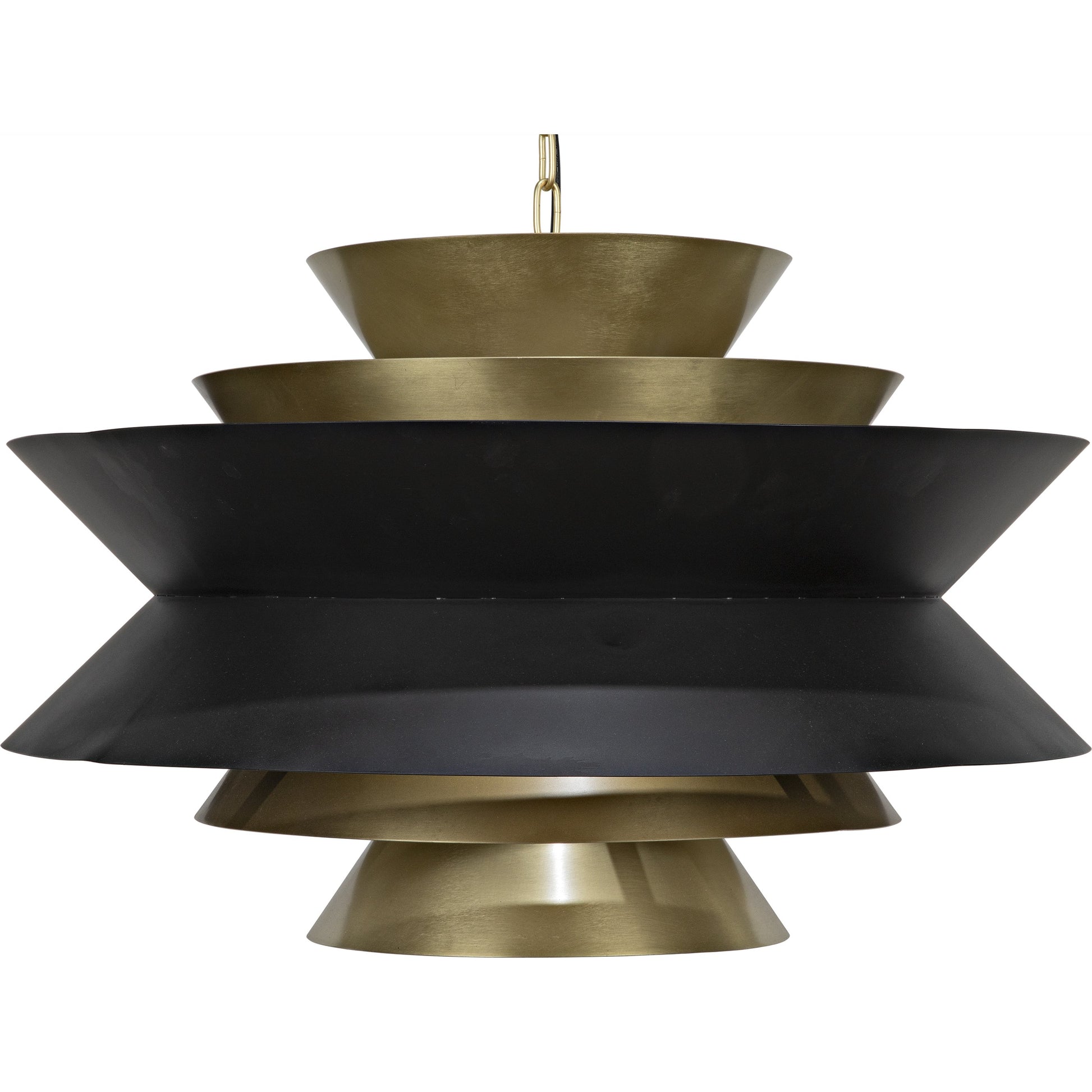 Orion Pendant by Noir in black metal, brass. Made from metal in a modern style.