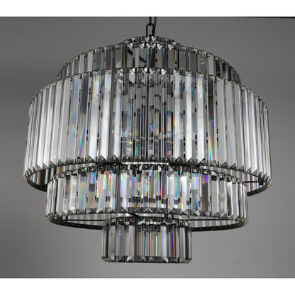 Axa Chandelier by Noir in matte black. Made from industrial steel and crystals in a unique style.