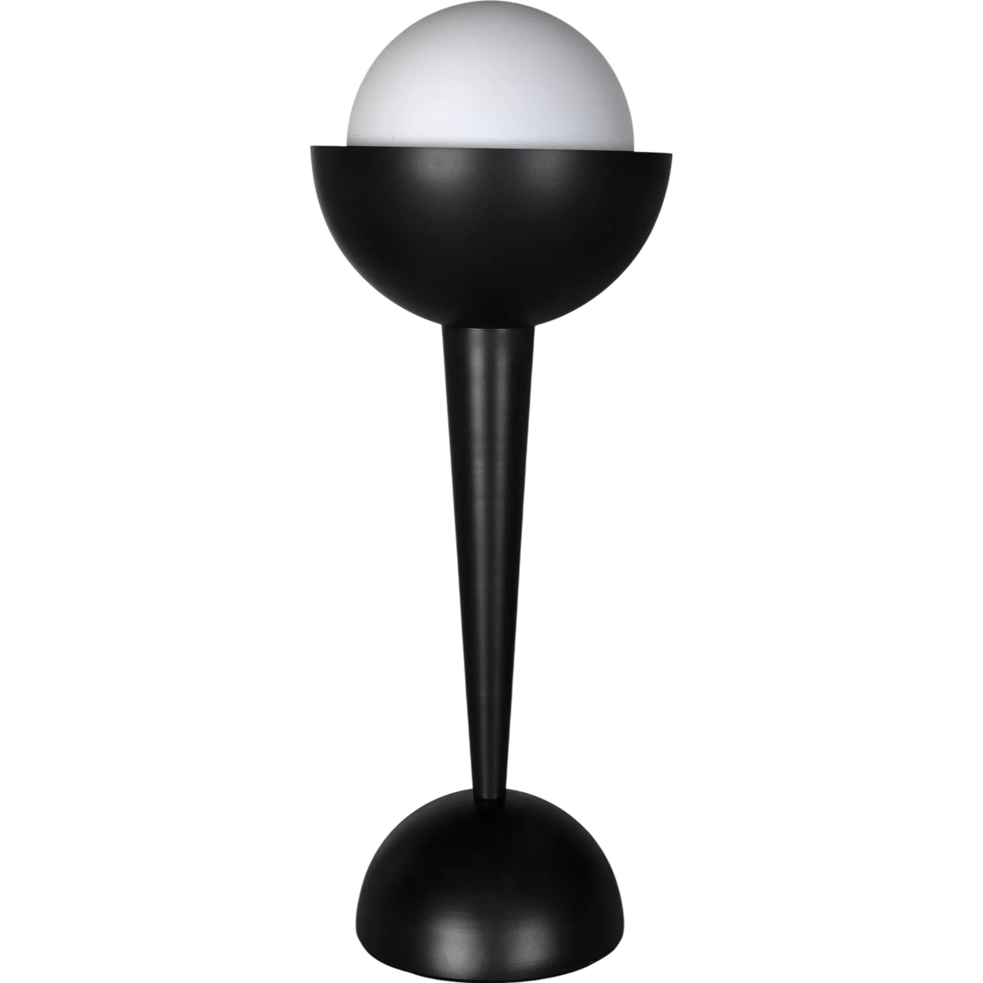 Sunday Morning Lamp by Noir in matte black. Made from industrial iron, frosted glass in a unique style.