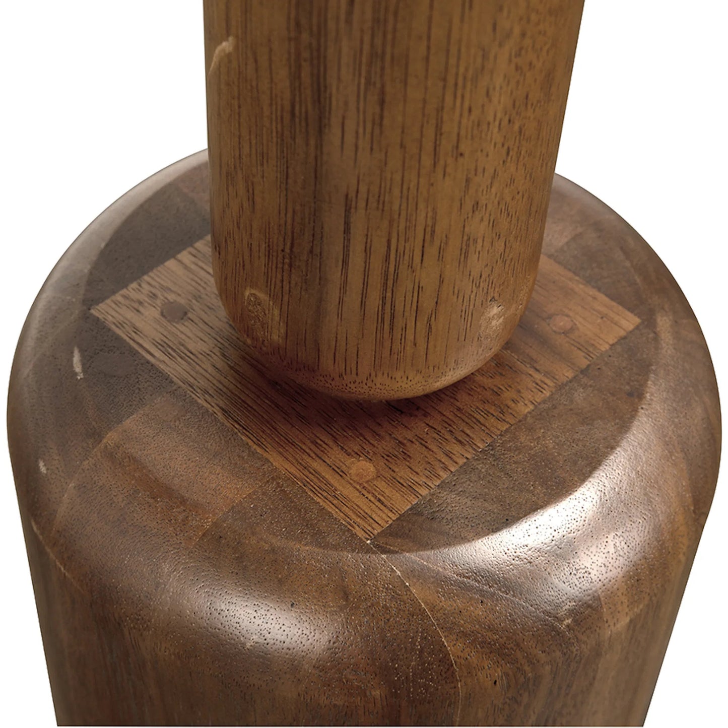 005 SI-2536857 | Closeup | Mondo Floor Lamp by Noir in dark walnut, frosted glass. Made from walnut, glass in a unique style.