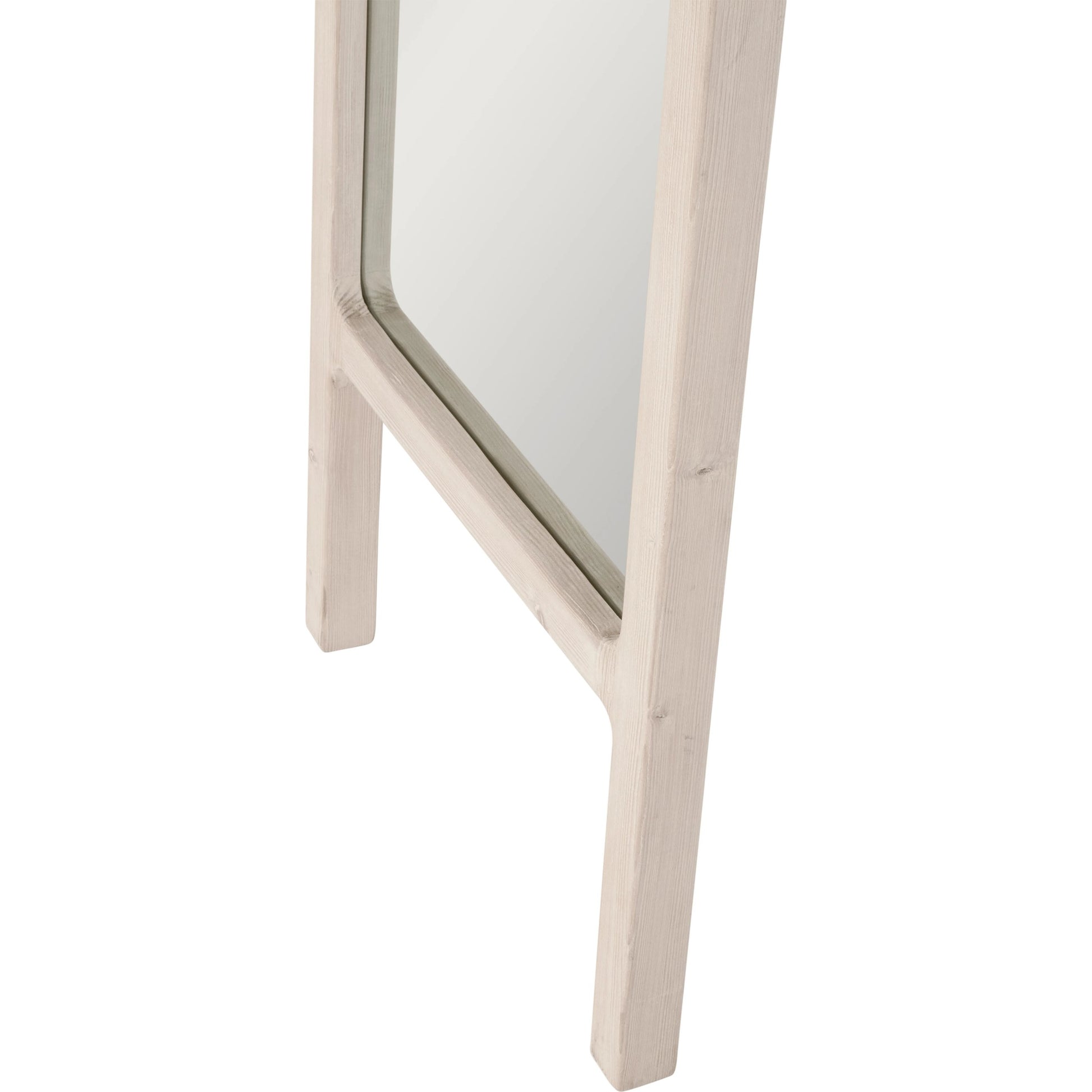 Laney Mirror by Essentials For Living in white wash pine. Made from solid reclaimed pine wood, glass in a cottage & farmhouse style.
