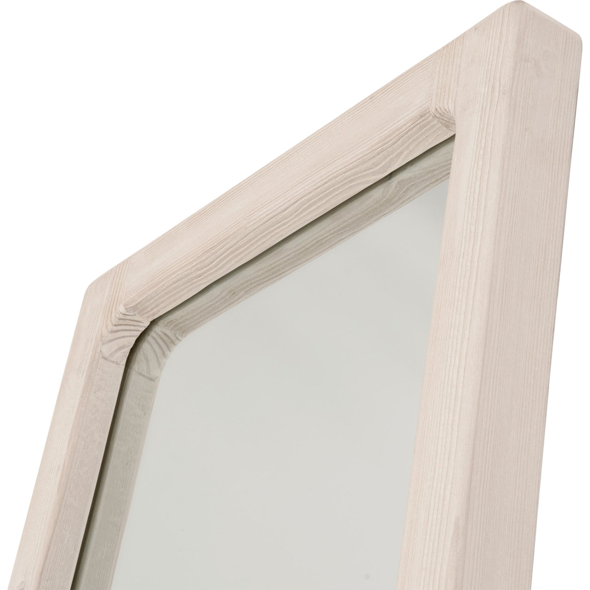 Laney Mirror by Essentials For Living in white wash pine. Made from solid reclaimed pine wood, glass in a cottage & farmhouse style.